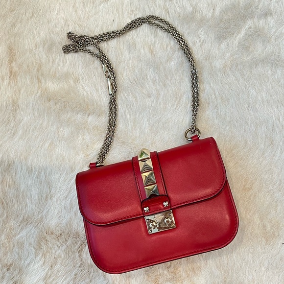 Valentino Small Glam Rock Red Bag - Picture 2 of 12